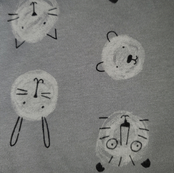 Long Sleeve Onesie with Animals Matching Pants NEW Newborn - Picture 3 of 9